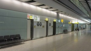 more toilets in arrivals hall London Heathrow airport car hire